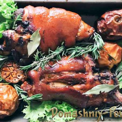 Свиная рулька в пиве, запеченная в духовке, рецепт с фото на сайте Домашний повар