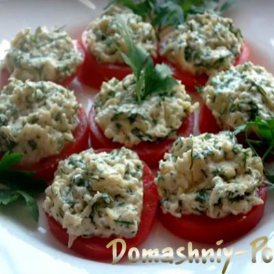 помидоры с чесноком и сыром закуска рецепт на сайте домашних кулинарных рецептов