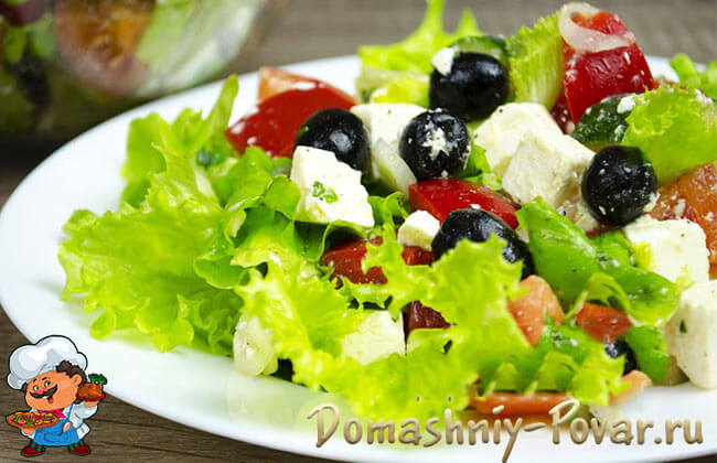 Греческий салат с брынзой: рецепт с фото пошагово | Меню недели