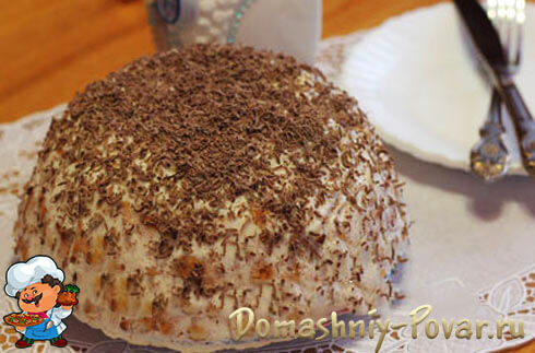 Торт из песочного печенья, сметаны и какао без выпечки простой рецепт с фото пошагово