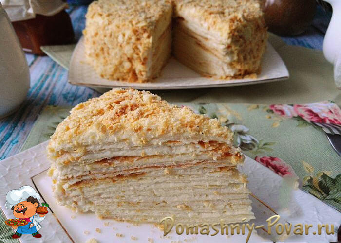 Торт Наполеон классический рецепт с заварным кремом