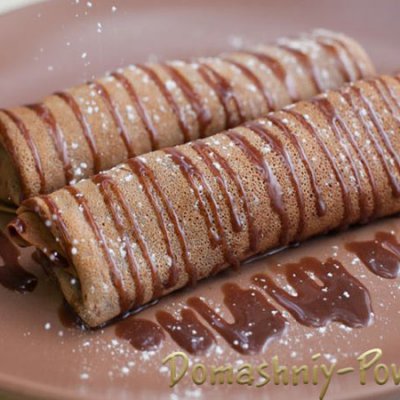 Шоколадные блины с бананом рецепт с фото на сайте Домашний повар