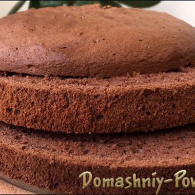 Шоколадный бисквит для торта рецепт с фото пышный и вкусный на сайте Домашний повар