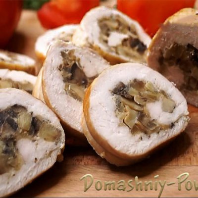 Куриные рулетики с грибами и сыром в духовке рецепт с фото на сайте Домашний повар
