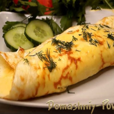 Омлет с сыром на сковороде пышный рецепт с фото на сайте Домашний повар