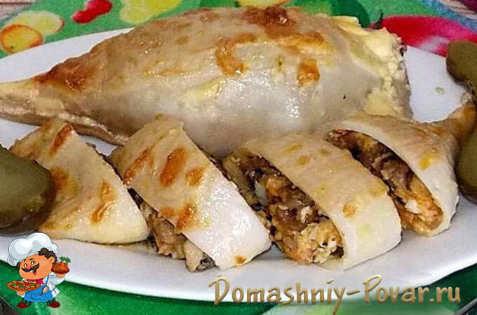 Кальмары фаршированные грибами и сыром рецепт – Греческая кухня: Основные блюда. «Еда»
