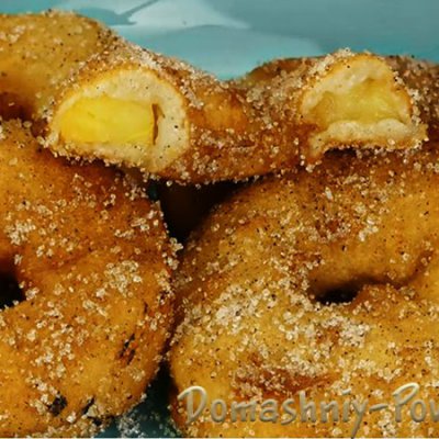 Пончики с яблоками: рецепт яблочных пончиков в кляре с фото на сайте Домашний повар